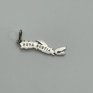 Vtg 925 Sterling Silver Nova Scotia Canada Island Charm / Pendant